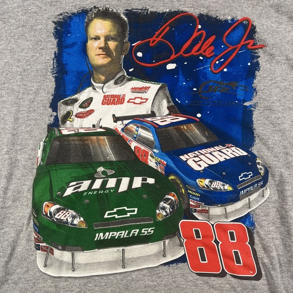 Dale Earnhardt Jr Graphic Shirt Adult XL Gray Crew Neck Winners Circle NASCAR - Picture 2 of 8
